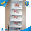 Adesivo personalizado adesivo de segurança de segurança de segurança